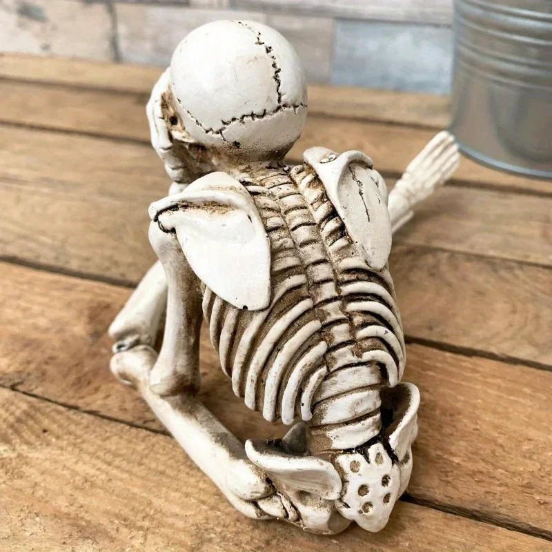Realistic Human Skeleton Model - 85cm Halloween Decoration for Scary Party, Haunted House, Goth Home, Graduation Decor, Medical