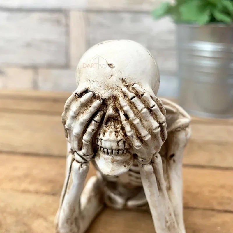 Realistic Human Skeleton Model - 85cm Halloween Decoration for Scary Party, Haunted House, Goth Home, Graduation Decor, Medical