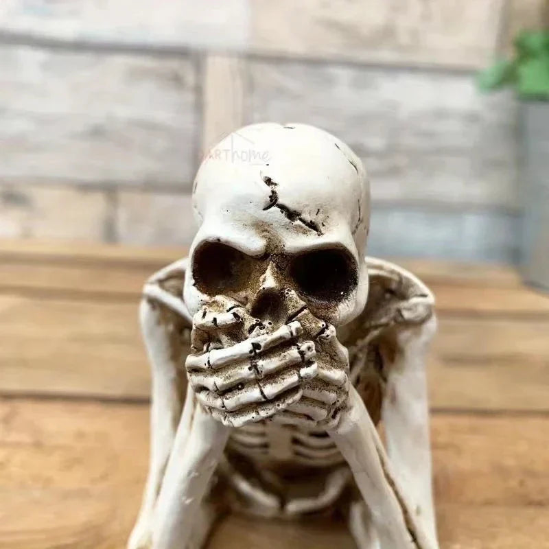 Realistic Human Skeleton Model - 85cm Halloween Decoration for Scary Party, Haunted House, Goth Home, Graduation Decor, Medical